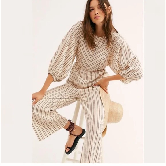 Free People Kenny Striped One-Piece Jumpsuit - Picture 3 of 13